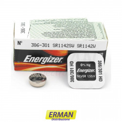 Energizer 1 x Batteria per orologio Energizer 301 386 HD SR 43/SR 1142 W 1.55V pila 301 