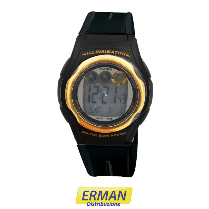 Orologio Casio w-e11g-1avef digitale cinturino in resina crono timer e sveglia Orologio Casio w-e11g-1avef digitale cinturino in resina crono timer e sveglia