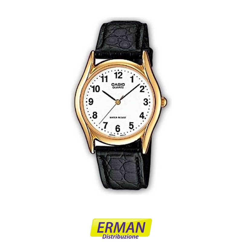 Orologio Casio MTP-1154PQ-7B originale da Uomo cinturino pelle cassa color oro Orologio Casio MTP-1154PQ-7B originale da Uomo cinturino pelle cassa color oro