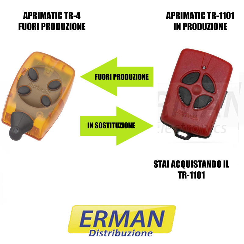 TELECOMANDO RADIOCOMANDO APRIMATIC TR-4 SOSTITUITO DA TM4 TR 1101